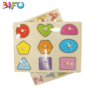 [Mã TOYNOV hoàn 20K xu đơn 50K] Đồ chơi giáo dục Bảng học số, học chữ, ghép hình núm gỗ nhiều chủ đề