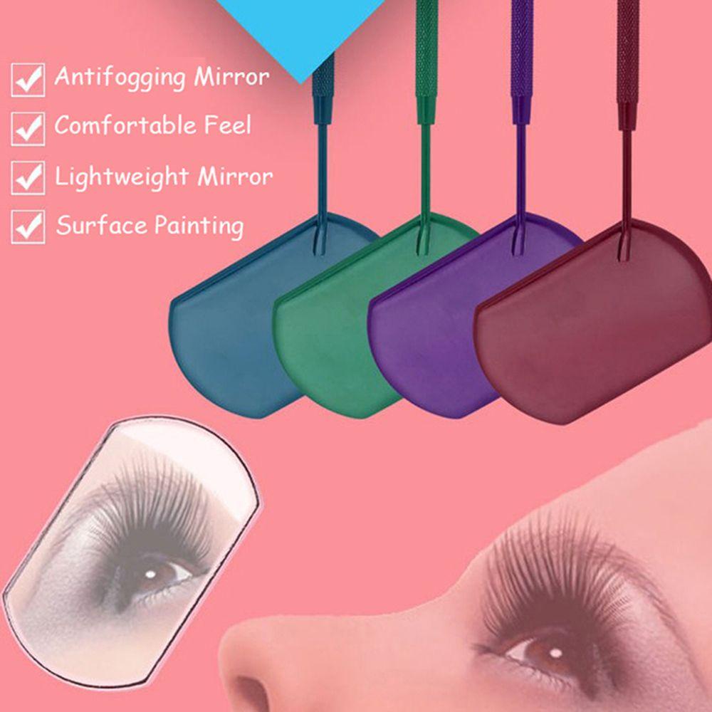 Gương Trang Điểm Lông Mi Cán Dài Bằng Thép Không Gỉ Tiện Dụng