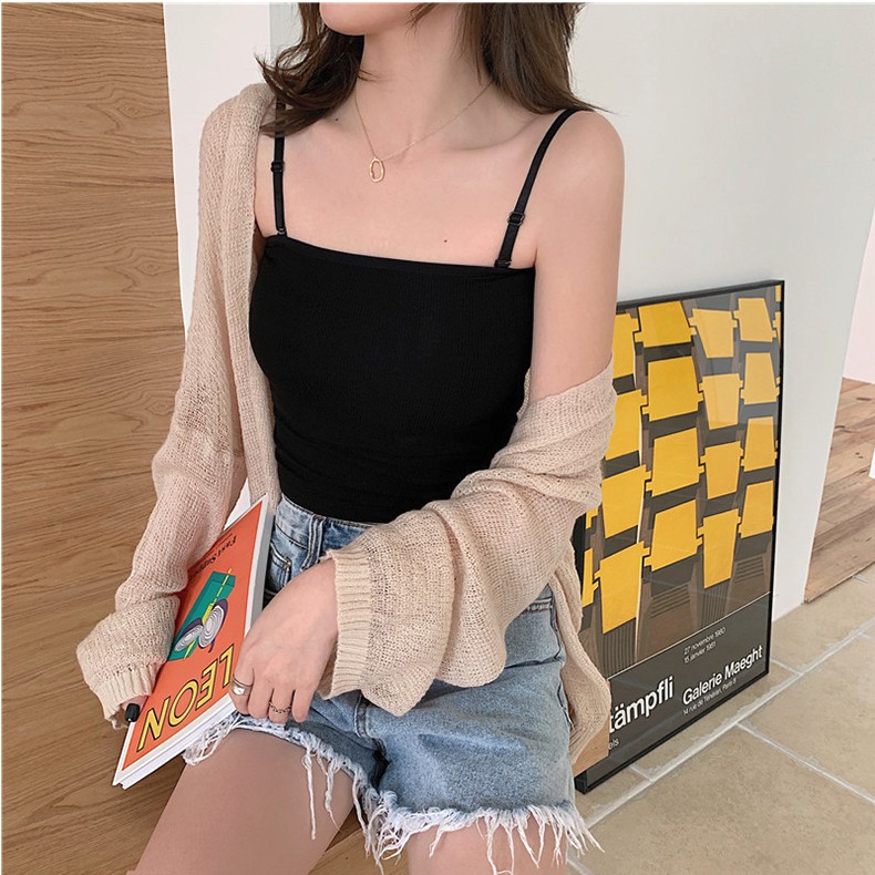 Áo hai dây Body chất đẹp - vải thun Cotton mềm mịn, dày dặn, co giãn tốt | BigBuy360 - bigbuy360.vn