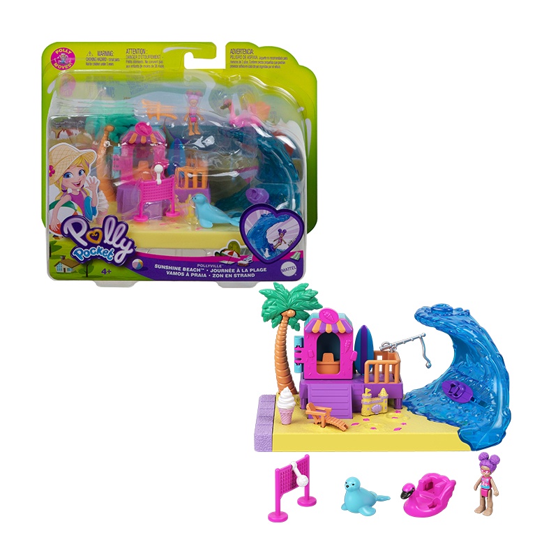 Đồ Chơi POLLY POCKET Bãi Biển Nắng Xanh Polly Pocket GTM68/GTM66