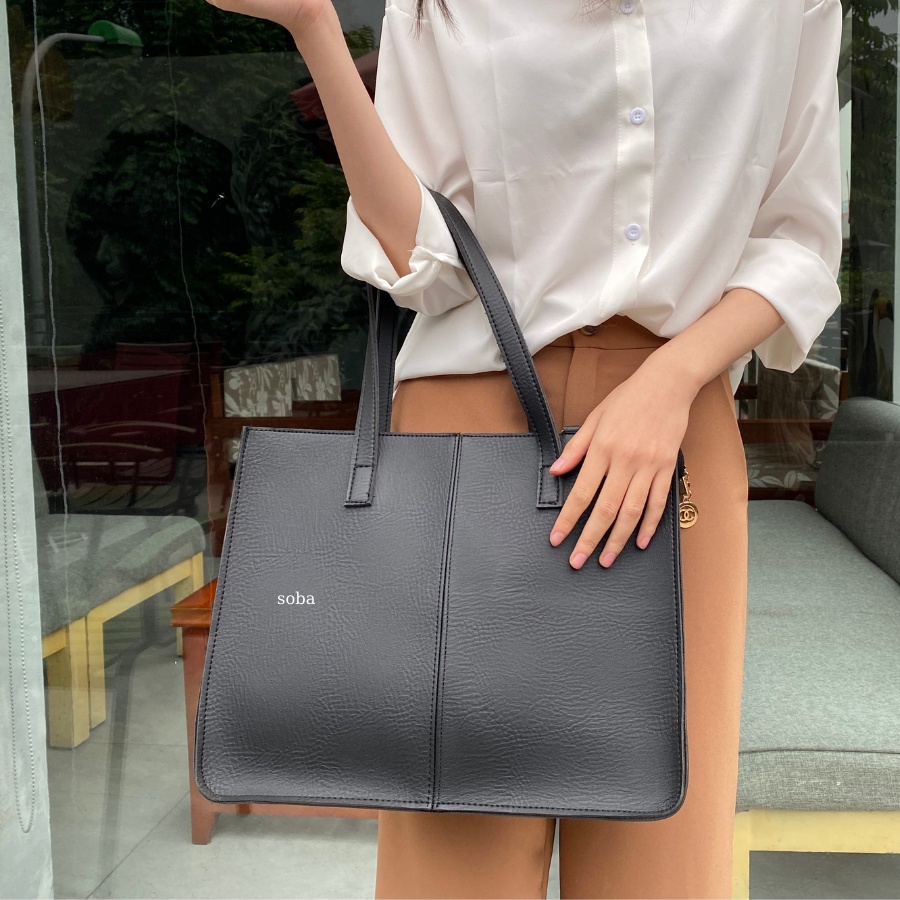 Túi xách thời trang túi tote da đựng laptop giấy A4 đi học đi làm Gin bag sobabag 132