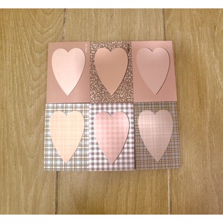 Set giấy note ghi chú tim màu sọc trang trí A13