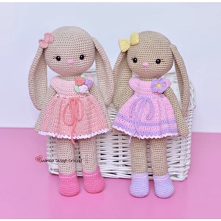 Thú len nhồi bông handmade - Thỏ len nhồi bông