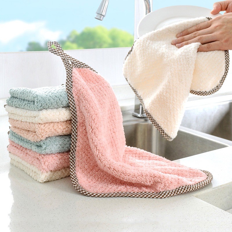 khăn lau nhà bếp đa năng, loại mới có móc treo tường, thấm hút cực tốt