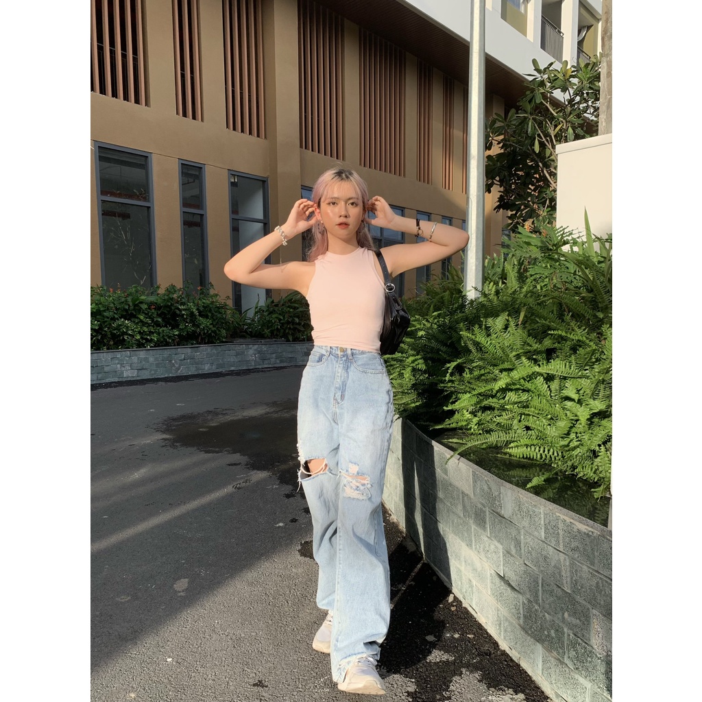 Áo croptop sát nách nhiều màu - EDINI - A1427