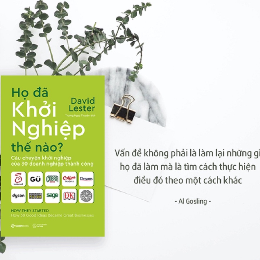 SÁCH: Họ đã khởi nghiệp thế nào?: Câu chuyện khởi nghiệp của 30 doanh nghiệp thành công - Tác giả: David Lester