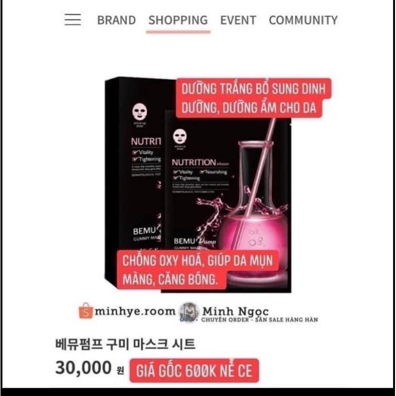 Mặt nạ dưỡng trắng  Nutrition premium it’skin | BigBuy360 - bigbuy360.vn