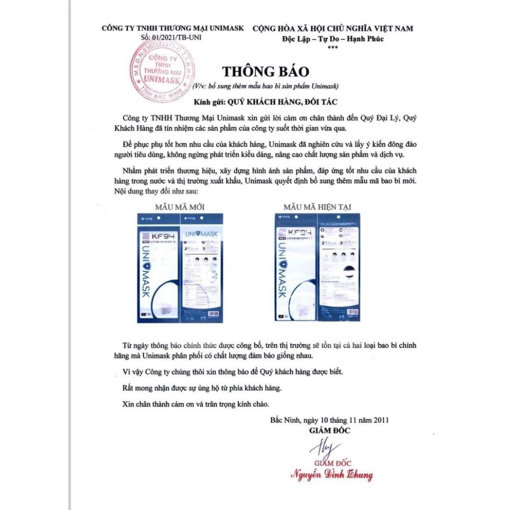 Khẩu Trang Kháng Khuẩn KF94 Uni Mask
