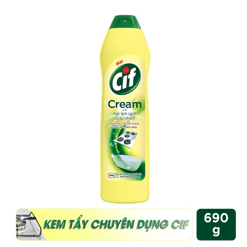 Kem tẩy đa năng nhà bếp CIF vàng - chai 690g