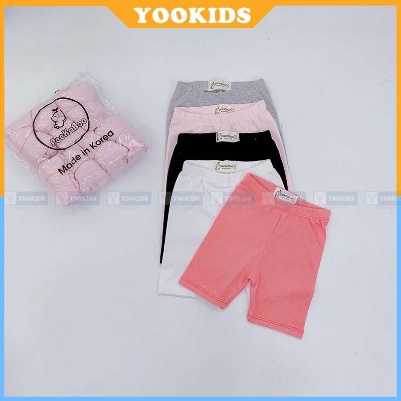 Quần legging lửng bé gái YOOKIDS chất cotton zip siêu mềm mát thấm hút mồ hôi tốt cho bé gái từ 1 2 3 4 5 6 tuổi