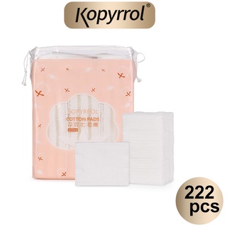 222 Miếng bông tẩy trang KOPYRROL 100% cotton nguyên chất không gây dị ứng cho môi và mắt