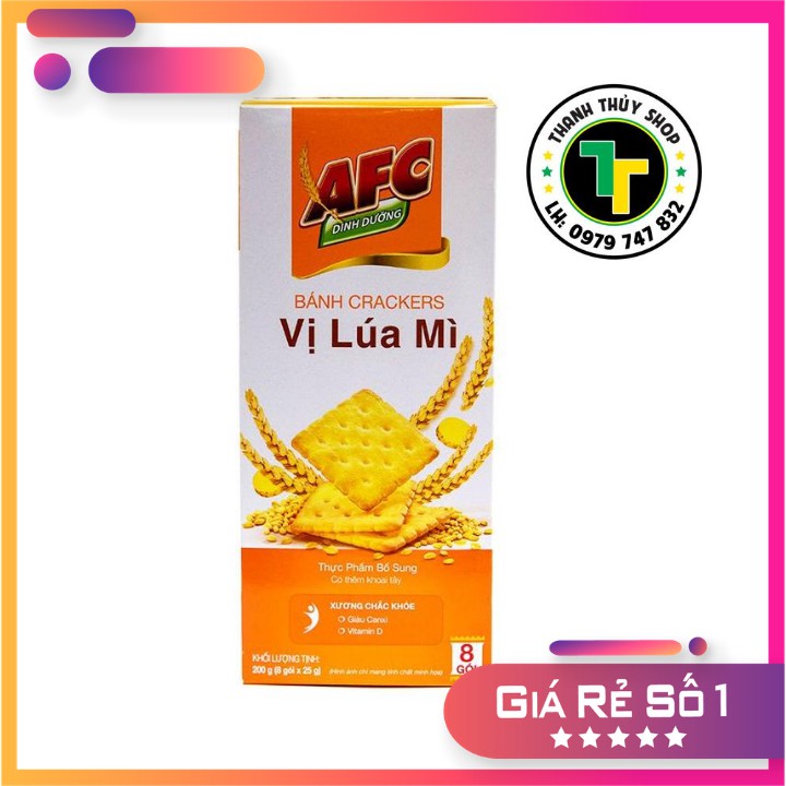 Bánh quy mặn AFC dinh dưỡng nhiều vị siêu thơm ngon loại 200g | BigBuy360 - bigbuy360.vn