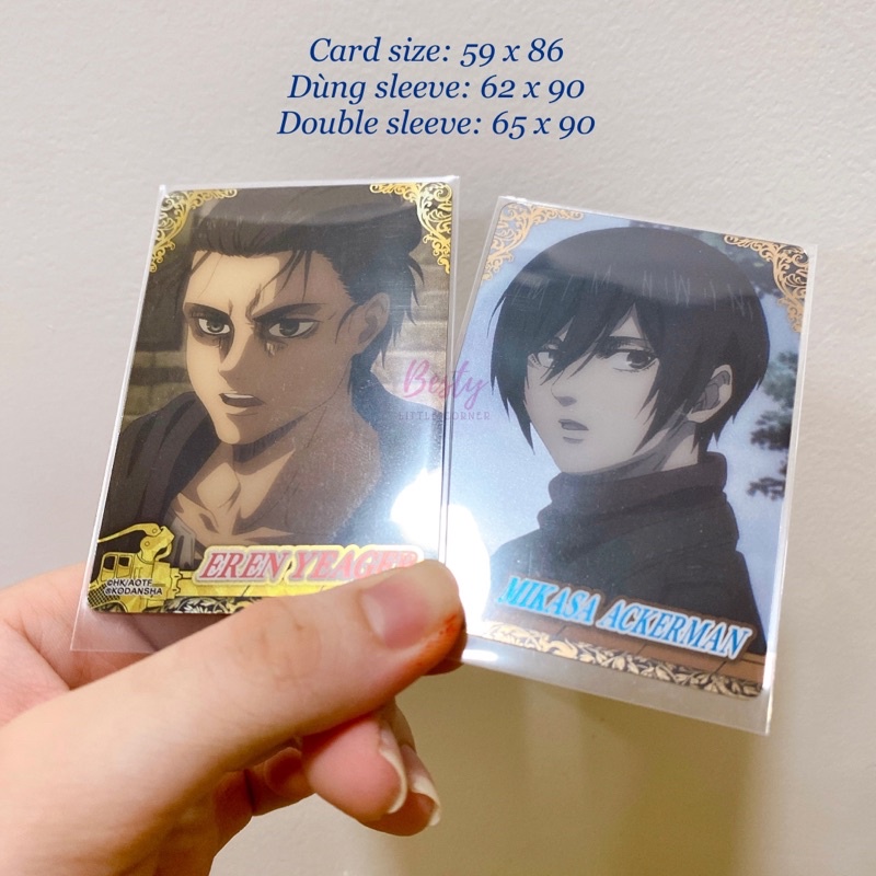 Sleeve bọc card bo góc - Sleeve đựng thẻ túi bảo vệ card Kpop Anime loại dày chống df