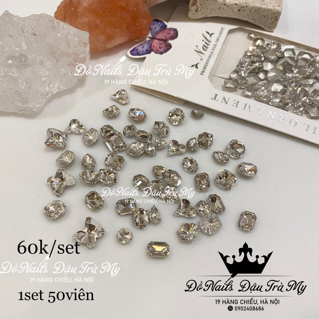 Phụ kiện nail - Set đá mix hình