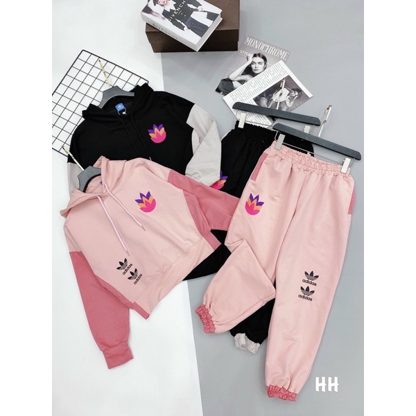 Set bộ thể thao mũ AD tay phối màu