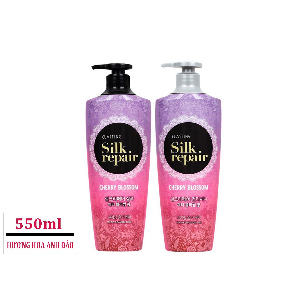 Kem xả chăm sóc và nuôi dưỡng tóc Elastine Silk Repair - Hương Hoa Anh Đào