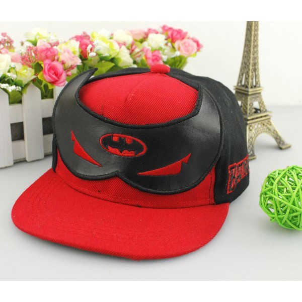 Mũ Lưỡi Trai Thêu Logo Batman Phong Cách Hàn Quốc Cho Bé