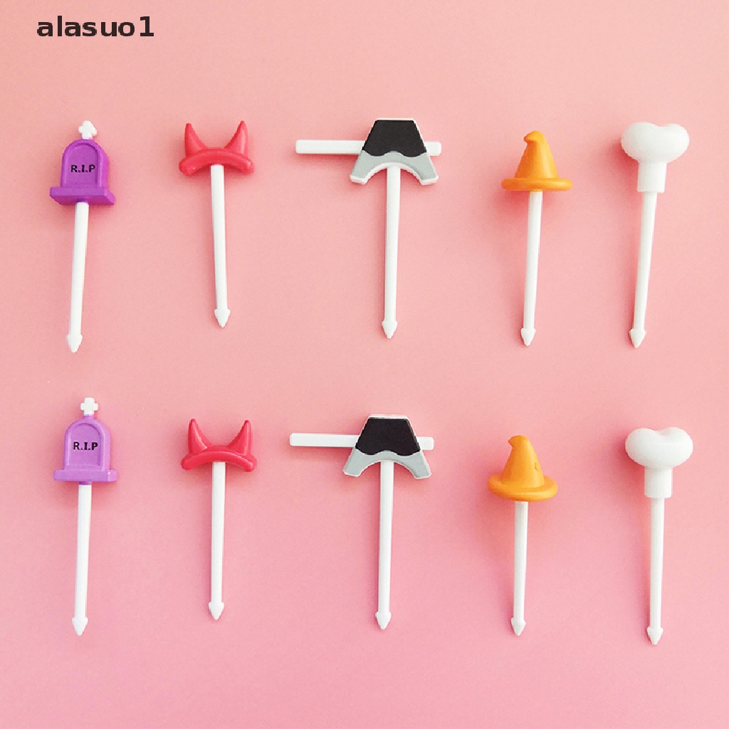 [alasuo1] Nĩa Ăn Trái Cây / Món Tráng Miệng Mini Họa Tiết Hoạt Hình Dễ Thương Cho Bé [VN