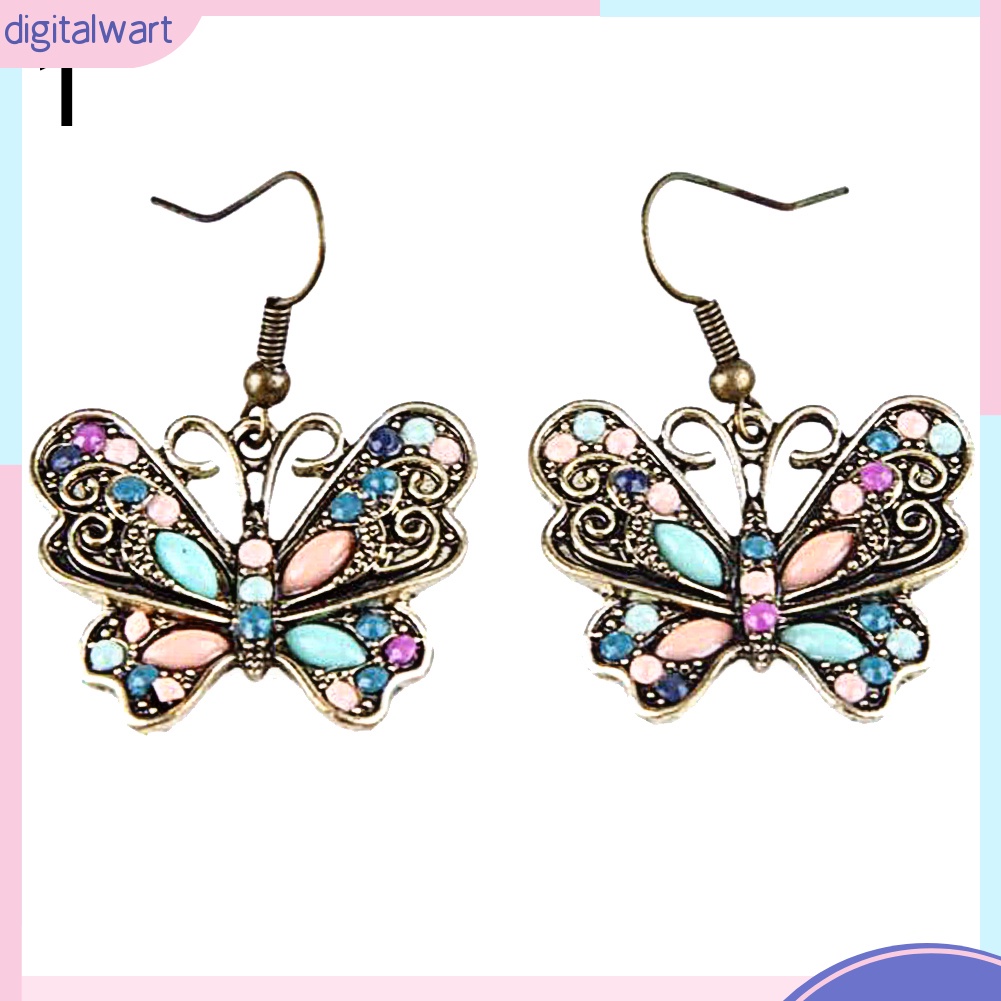 Cặp Khuyên Tai Hình Chuồn Chuồn Đính Đá Quý Nhân Tạo Sang Trọng Cá Tính Dành Cho Nữ