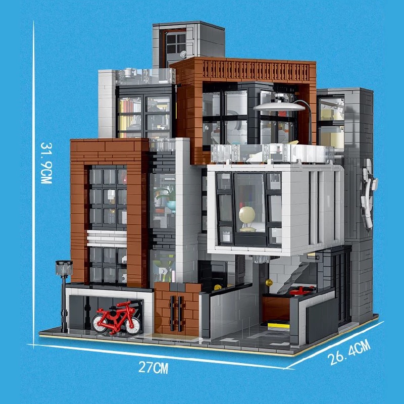 Đồ chơi Lắp ráp Mô hình MOKE 10204 Modern Villa Compatible MOC 87366 Modular Building Blocks