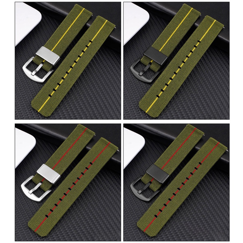 Dây Đeo Tay Nylon Nato 18mm 20mm 22mm 24mm Thao Tác Nhanh Dành Cho Nam