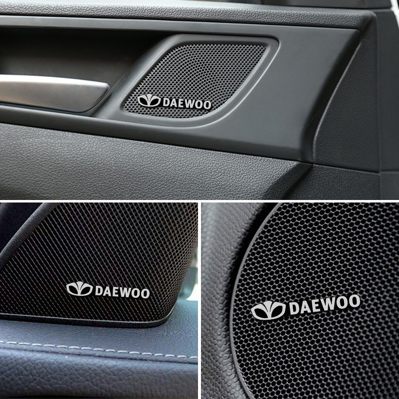 Bộ 4 Miếng Dán Logo MINI Bằng Hợp Kim Trang Trí Xe Hơi Daewoo Matiz Nubira Kalos