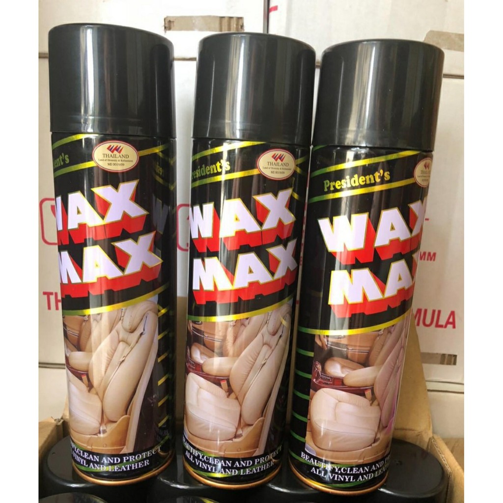 Bình xịt đánh bóng và làm sạch Wax Max, làm sạch nội thất ô tô, chai vệ sinh đồ da - Vua đồ chơi xe hơi