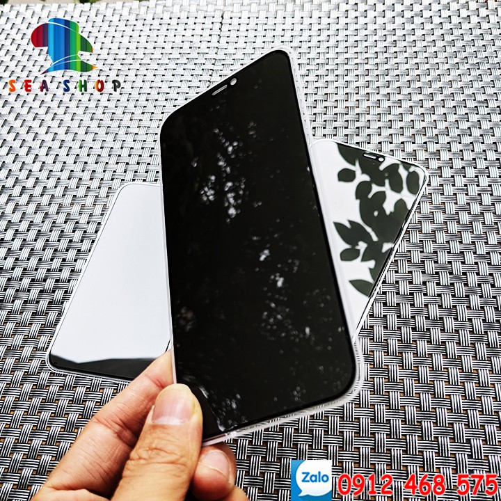 Kính cường lực iPhone 12 Mini - 12 Pro - 12 Pro Max, 11 Pro chống nhìn trộm - Chống Vân Tay - 9D -  Full màn iPhone 12