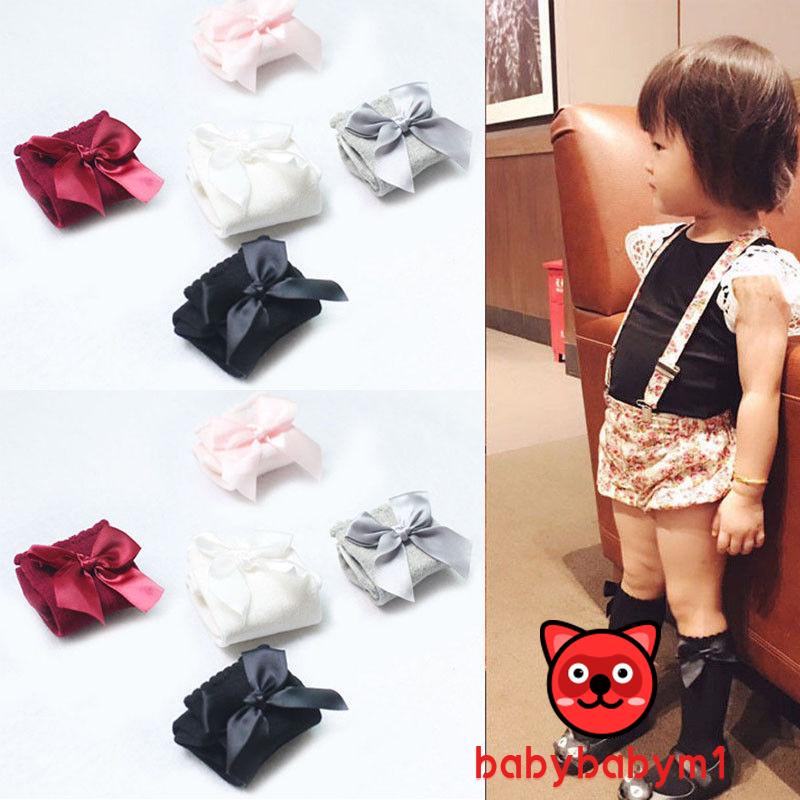 Vớ Dài Đến Đầu Gối 100% Cotton Kiểu Dáng Công Chúa Cho Bé Gái