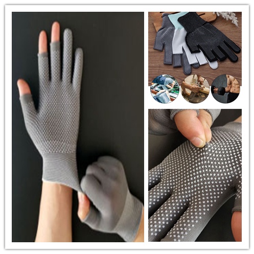 Găng Tay Nylon Co Giãn Chống Trượt Chống Nắng Dùng Khi Đạp Xe