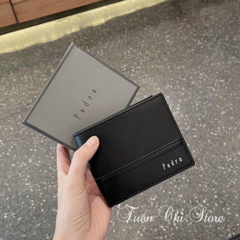 ⚡𝑯𝑨̀𝑵𝑮 𝑪𝑨𝑶 𝑪𝑨̂́𝑷⚡ Ví Da Nam Pedroo Cao Cấp- Ví Nam Ngang Kèm Hộp Và Túi Xách Giấy Hãng ,Làm Quà Tặng Sang Trọng Lịch Sự