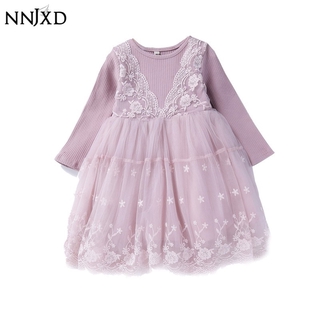 Đầm NNJXD thiết kế phối ren xinh xắn dành cho bé gái