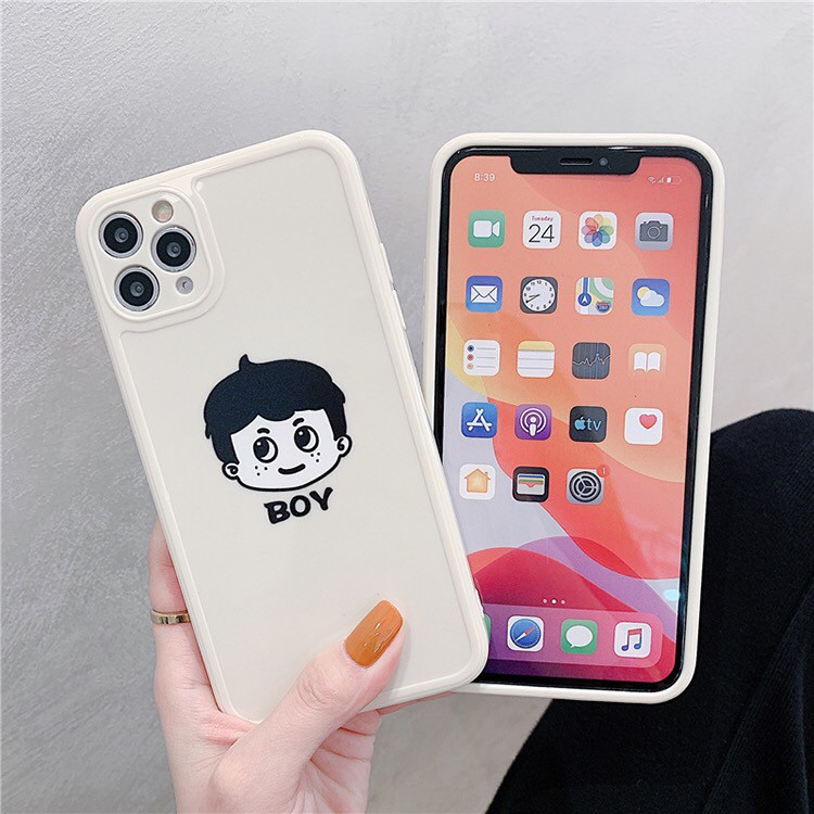 🌸VIDEO THẬT🌸 Ốp Lưng Đôi iPhone Viền Nổi Dẻo Boy Girl iPhone 6/6s/6plus/6splus/7plus/8plus/x/xs/xsmax/11/11promax/12pro