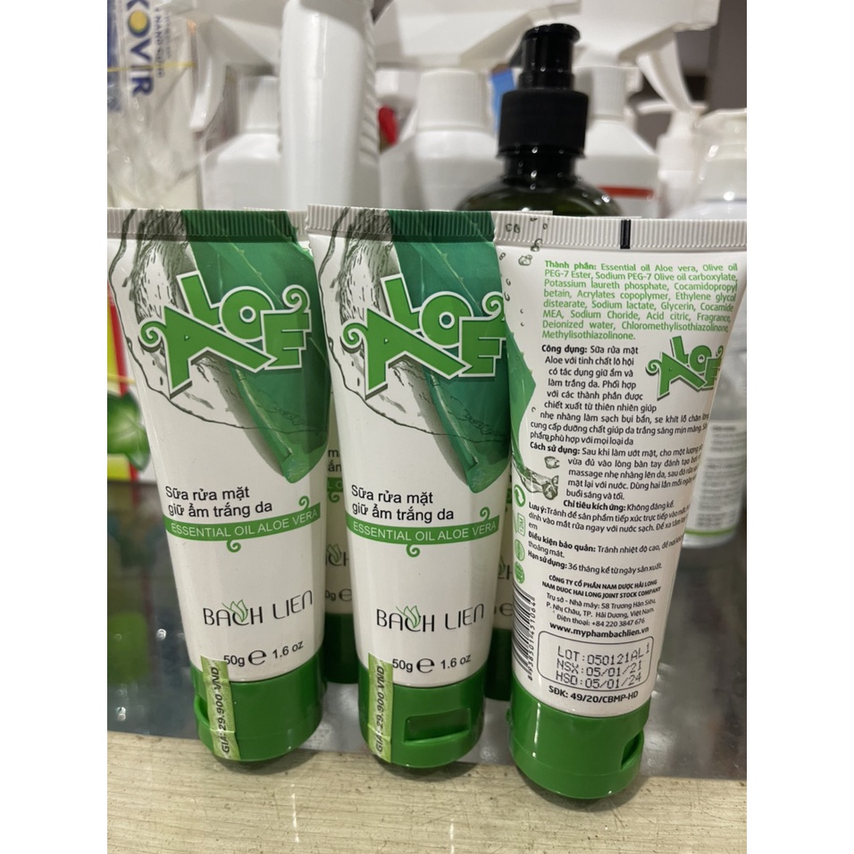 Sữa rửa mặt bạch liên ALOE. 50G