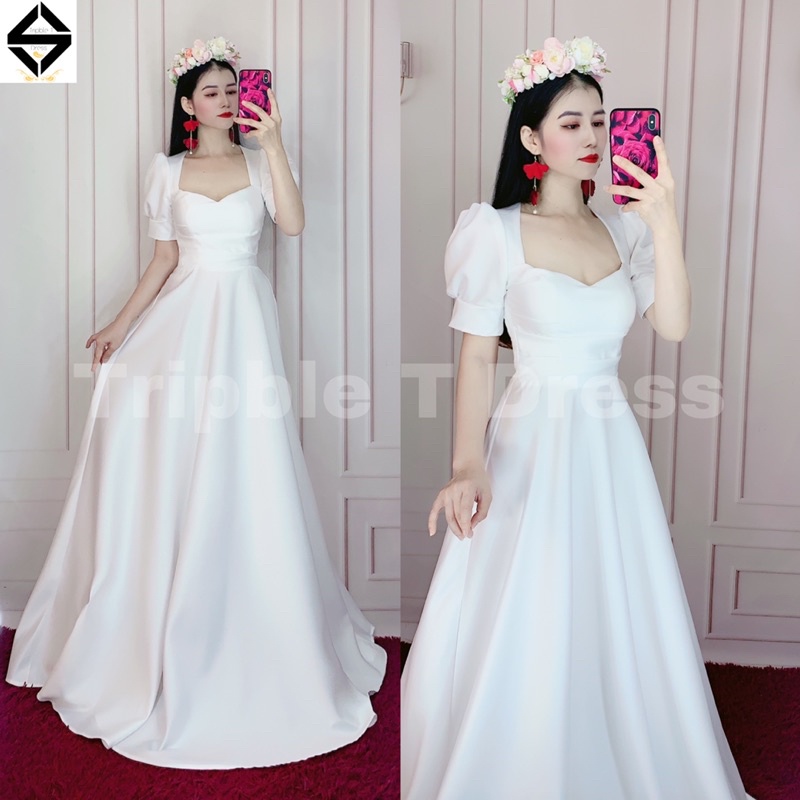 Đầm maxi dự tiệc mặc cưới siêu xinh TRIPBLE T DRESS - size S/M/L - MS161Y