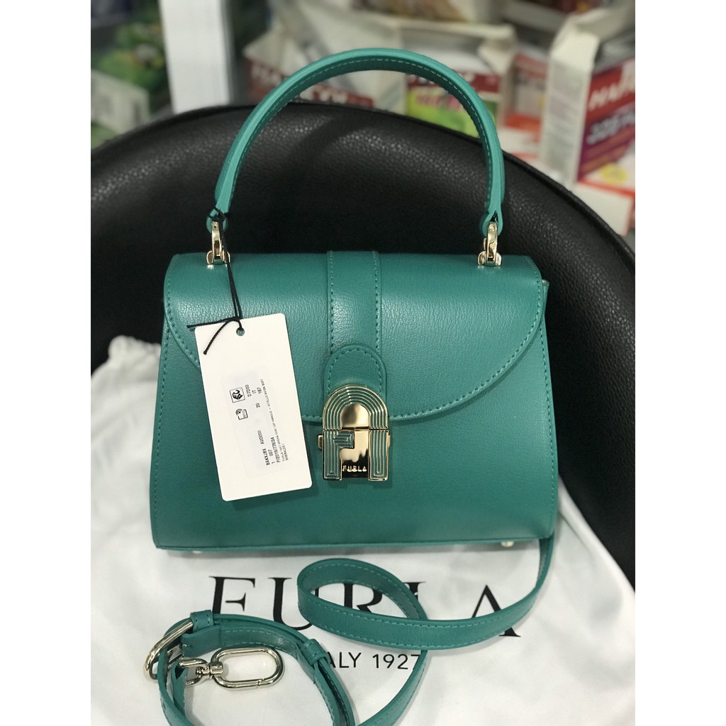 Túi xách nữ chính hãng Furla Opera màu xanh cực đẹp