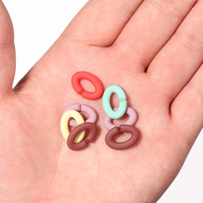 Set 50 Khóa Nhựa Trong Suốt Hình Oval Nhiều Màu Cho Túi Xách Nữ