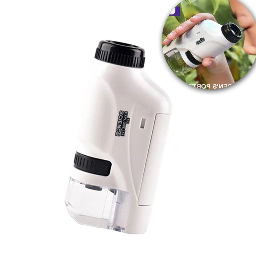 Kính Hiển Vi Mini Bỏ Túi TAYLOR1 Độ Phóng Đại 60X-120X Có Đèn LED Cho Bé