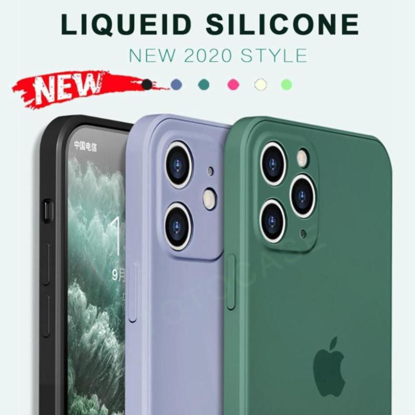 Ốp Iphone chống bẩn viền vuông cho IPHONE 7 8 PLUS X XS MAX 2020 - Bảo vệ camera