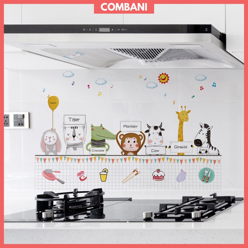 Tấm Dán Bếp Chống Dầu Mỡ Chịu Nhiệt Cao Họa Tiết 3D Hiện Đại 60cmx90cm COMBANI NC14