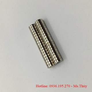 50 viên nam châm vĩnh cửu 10x3 lỗ vát 8x4 mạ nikel giá khuyến mại