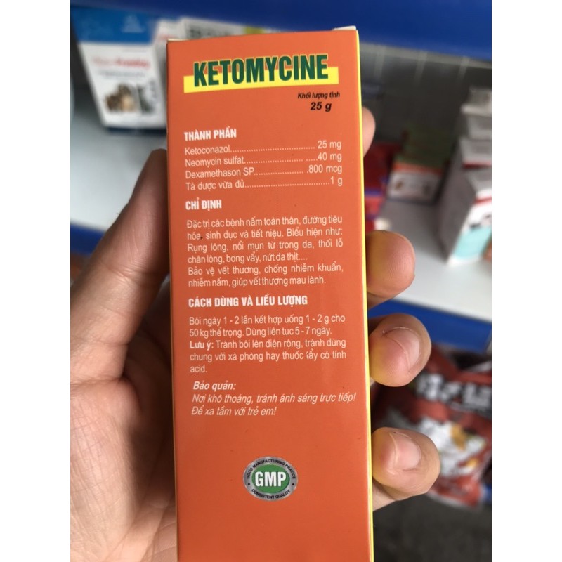 KETOMYCIN DÙNG CHO CHÓ MÈO BỊ NẤM NẶNG