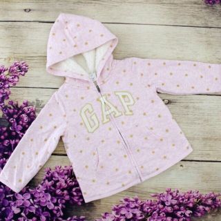 Áo khoác bé gái Gap lot lông cừu