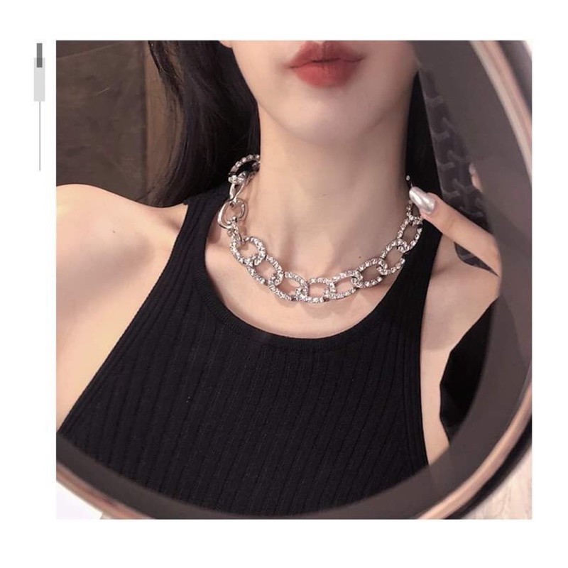 vòng cổ - chocker xích đẹp lung linh( hàng đẹp)