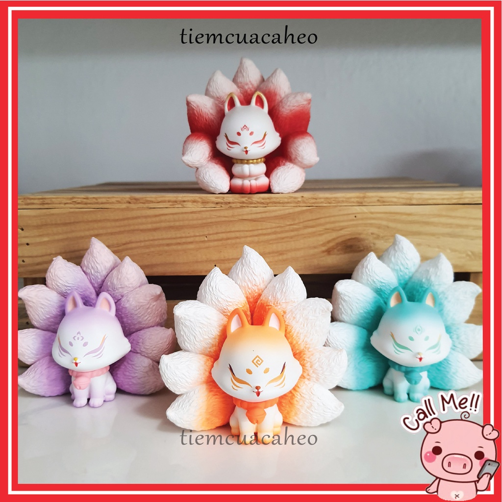 Mô Hình Hồ Ly 9 Đuôi, Con Cáo Tượng Trang Trí Gumiho Cửu Vỹ Thần Thoại. Quà Tặng Decor Sinh Nhật, Ngày Lễ