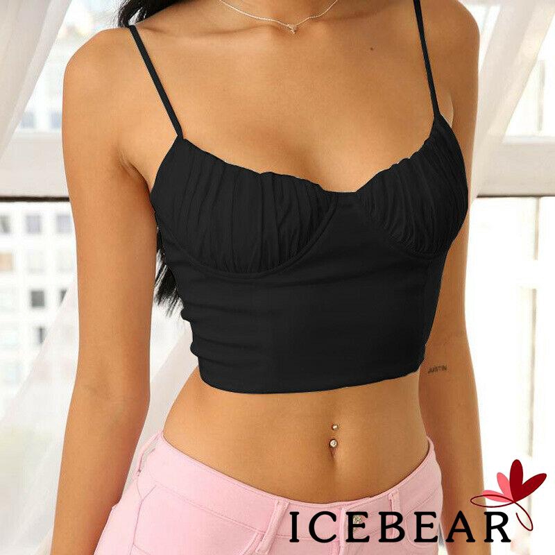 ✸ღ✸Sexy Womens Spaghetti Strap Sleevess Fit Vest Tank Crop Tops Summer Shirt