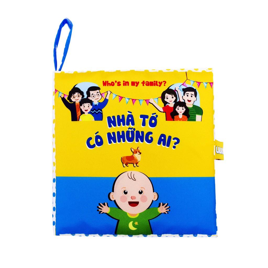 Sách vải 0-4 tuổi "Nhà tớ có những ai?- Who's in my family?"