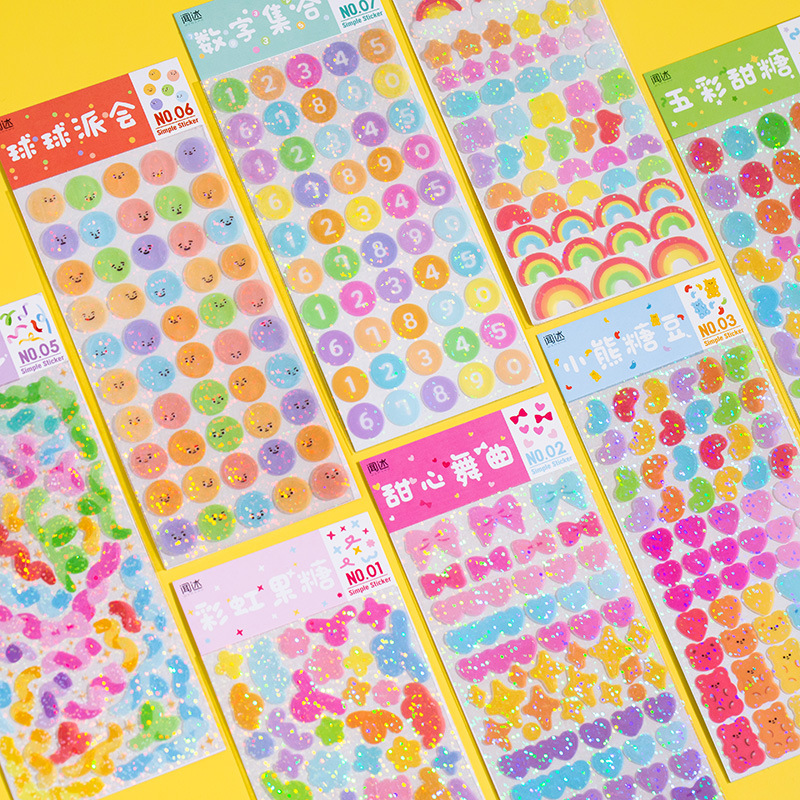 Nhãn Dán Trang Trí Sổ Tay Nhiều Màu Sắc