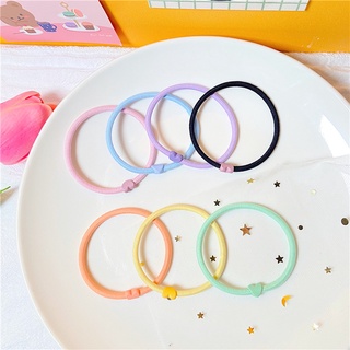 Dây buộc tóc cao su co giãn màu kẹo hình trái tim dễ thương cho nữ