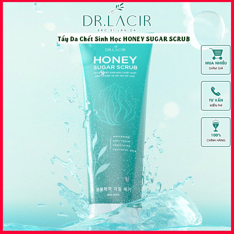 Tẩy Da Chết Sinh Học HONEY SUGAR SCRUB Dr Lacir 120ml